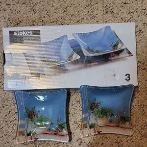 Stokes Blue Condiment Set